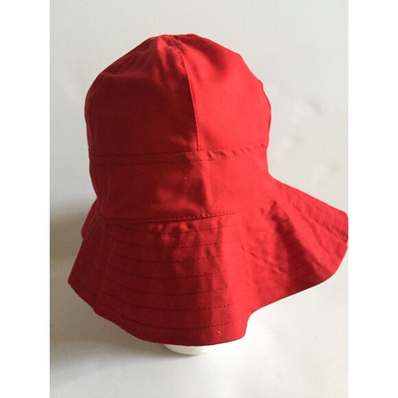 Vintage Red Slouchy Hat Made In Italy For Saks Fifth Avenue One Size 100% Cotton